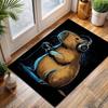 1PC Capybara gaming with headphones Carpet for Living Room Bedroom Sofa Home Decor Rus Non-slip Floor Mat Luxury Gift