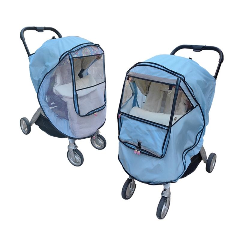 Baby Strollers Pram Rain Cover with Insect Net Baby Pushchair Windproof Cover Pram Accessories Weather Shield Cover