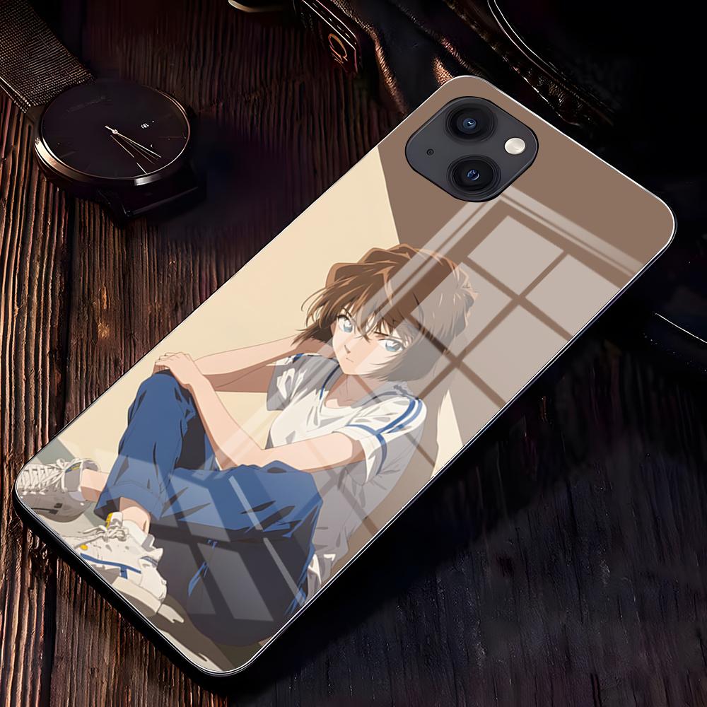 A-Detective C-Conan Haibara Telefoonhoesje Voor IPhone 17 Pro Max 16 15 14 Pro Max 13 11 X Xs Xr 8 7Plus Glazen Hoes