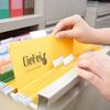100 Pcs Hanging File Folder Tabs Transparent Label Holder Detachable File Folder Tabs Back To School Stationery Office Supplies