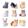 Mini Cat Ornament Cartoon Kitten Micro Landscape Dollhouse Model Car Interior Home Desktop Decoration