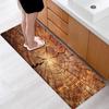 3D Wood Grain Rug For Kitchen Floor Bathroom Mat Anti-slip Laundry Room Mat Bedroom Carpet Living Room Floor Mat
