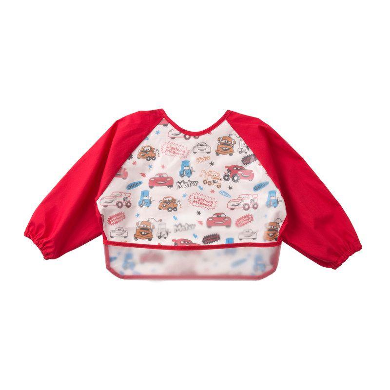Eva Double-Layer Cartoon Animation Japanese Waterproof Smock Red One Size Fits All for 6 Months to 2 Years Old