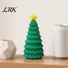 Mini Christmas Tree Decoration 3D Printed Figurine, Yellow Star Topper Statue, Festival Ornament for Home Office, Gift Xmas Holiday Tabletop