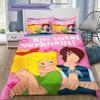 Bibi Blocksberg Cartoon Duvet Cover Set, Cute Witch Bibi & Papa Print Kids Bedding With 2 Pillowcases, No Comforter, Bedroom Decor Gift