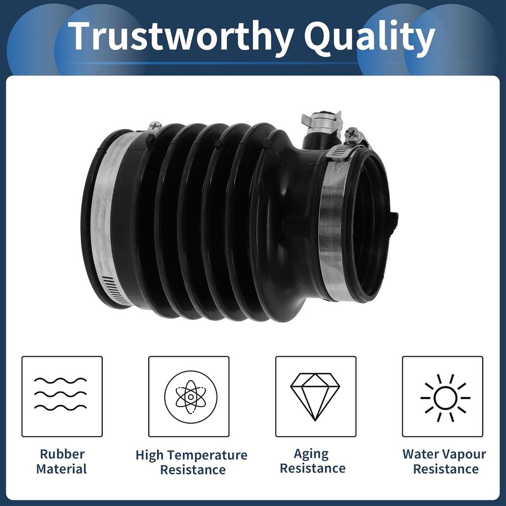 Engine Air Intake Hose for Acura TL 3.7L 2009-2014 Air Intake Duct No.17228RK2A00 Rubber 1 Pc Clamp