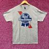 Pabst Blue Ribbon Promo Graues T-Shirt Medium