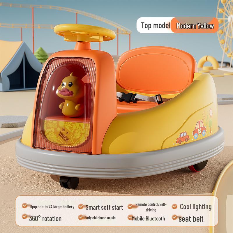 Children's Electric Bumper Car with Music & Lights – Ideal Birthday Gift for Ages 1-6