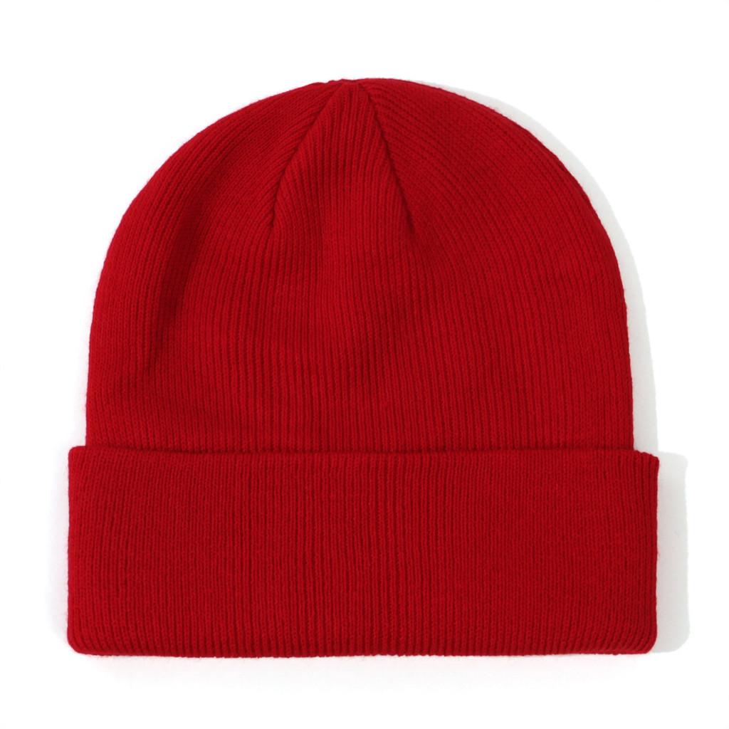 Kids Knit Beanie Cuffed Edge Solid Color Winter Hat Soft Stretch Warm Knit Cap for Toddler Boys Girls Unisex Cold Weather Outdoor Daily Headwear