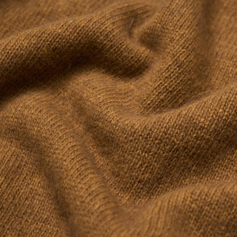 VERNO 24Fw Fox Crew-Neck Knit Lux-Brown