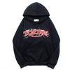Oversized Hoodie Men Women With Skull Print Vintage Streetwear Warm Fleece Pullover Sweatshirt Winter
