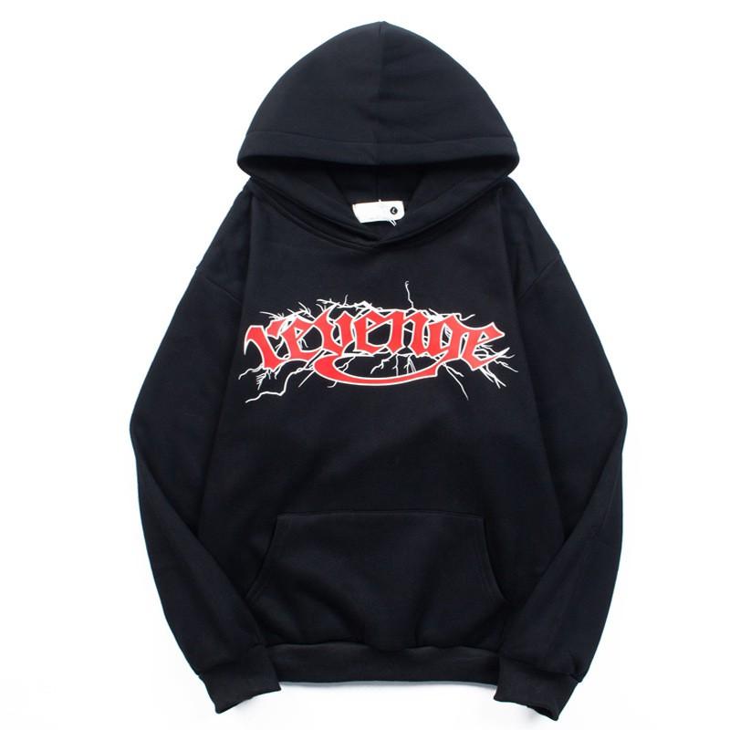 Oversized Hoodie Men Women With Skull Print Vintage Streetwear Warm Fleece Pullover Sweatshirt Winter