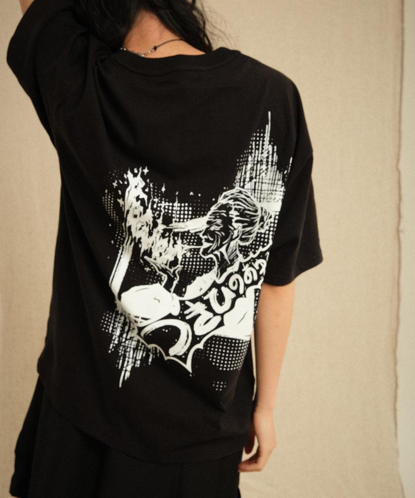 Lekyulli Grandma Cartoon T-Shirts Black