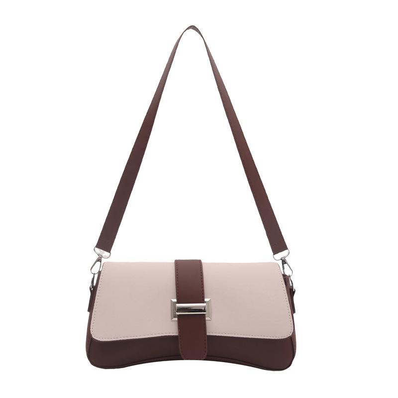 Autumn new fashion foreign texture simple baguette bag niche casual women's shoulder messenger bag