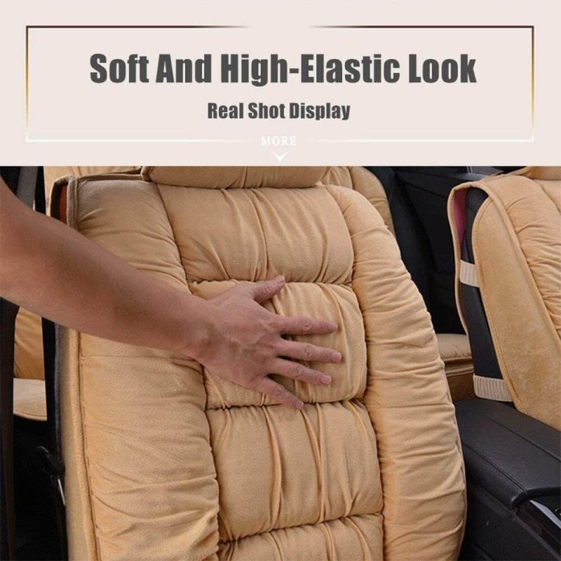Cushioned Car Seat Cover Luxury Car Protector, Universal  Anti-Slip Driver Seat Cover  With Backrest Good Heat