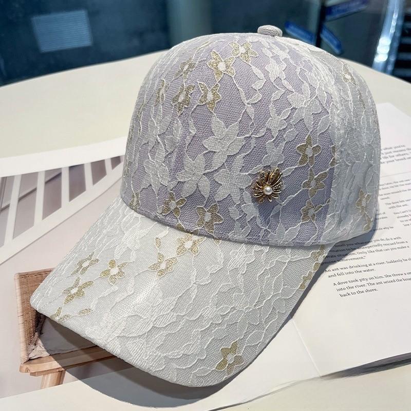 Summer Womens Lightweight Water Drizzle Lace Baseball Cap With Sunshade And Breathable Mesh For Sun Protection