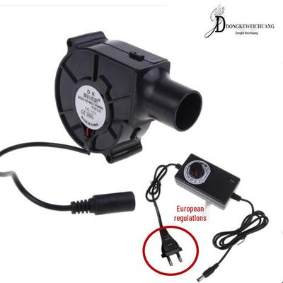 7,5cm 7530 Holzofen Gebläse, Runder Rohrkopf, 110-240V.