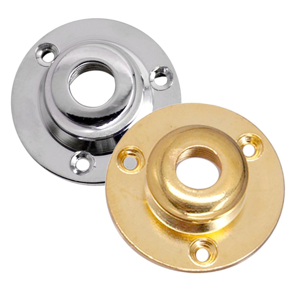 Replacement Guitar Jack Plate Metal Bass Top Cap Round Threaded Cover For Electric Guitar Parts And Headstock Accessories