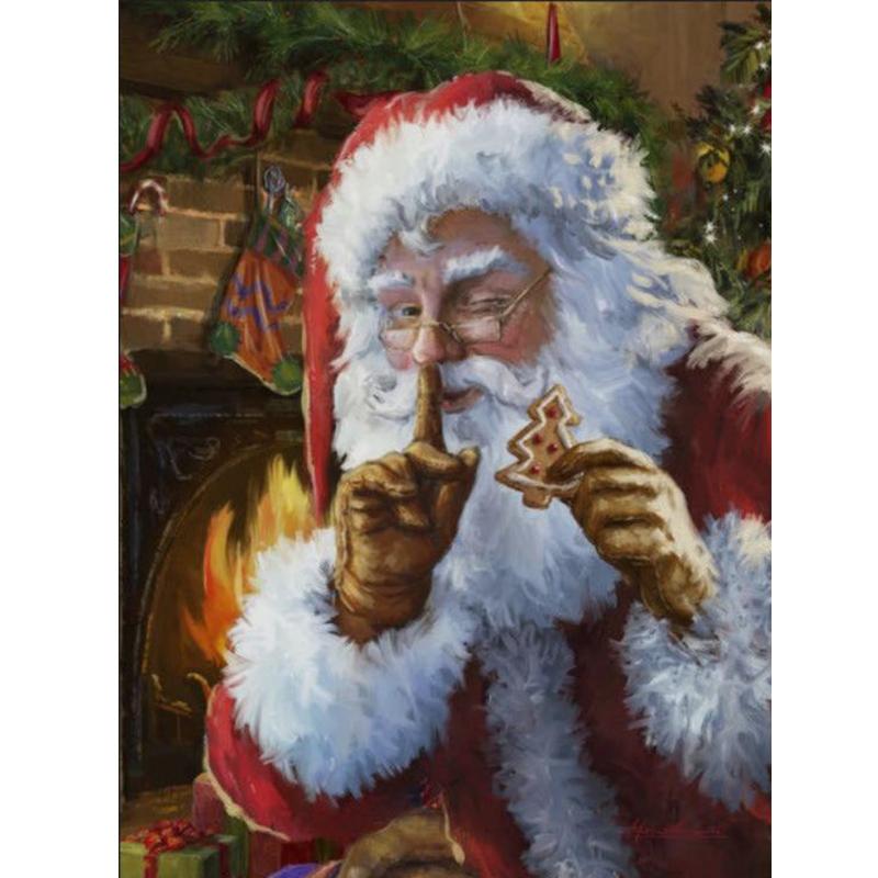 DIY 5D Diamond Painting Santa Claus Cartoon Full Round Drill Diamond Embroidery Christmas Winter Snow Cross Stitch Home Decor