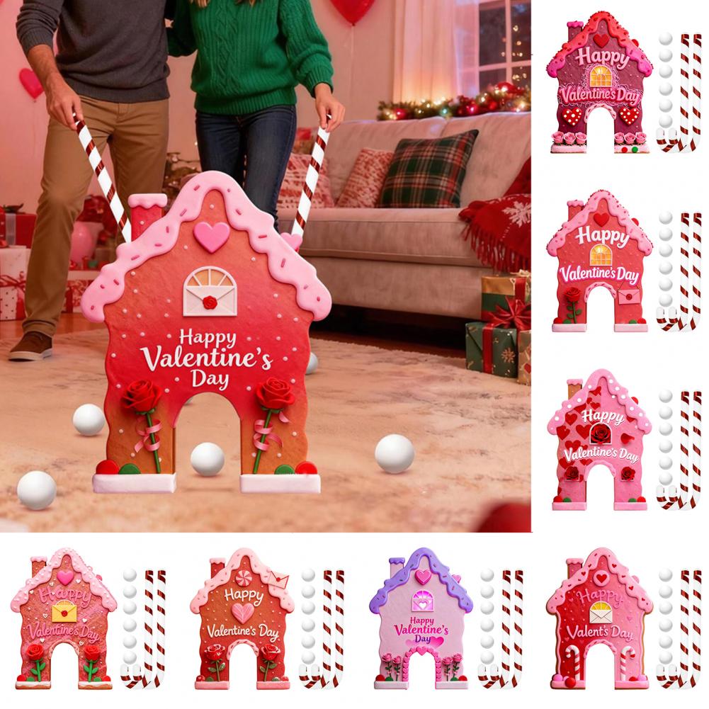 Zestaw do golfa z piernika Dekoracja świąteczna do golfa Zestaw do mini golfa z piernika z kijami w kształcie laski cukrowej Piłkami Impreza świąteczna Wewnątrz