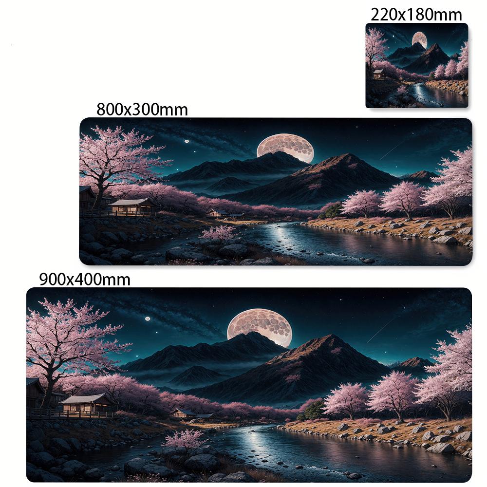 Pink Sakura Anime Mousepad Landscape Gaming Mouse Pad Xxl Mouse Mat Big Carpets Pc Computer Accessories Stitch Stuff Deskmat Rug
