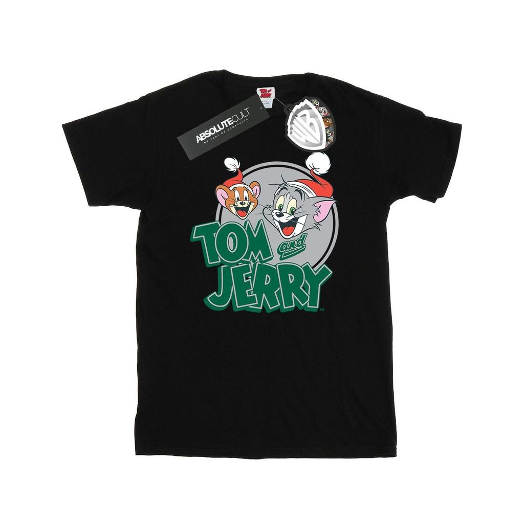 Tom And Jerry Mens Christmas Greetings T-Shirt