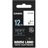 Genuine Casio Label Maker "NameLand" Tape, 12mm, XR-12WE, Black Text On White Background
