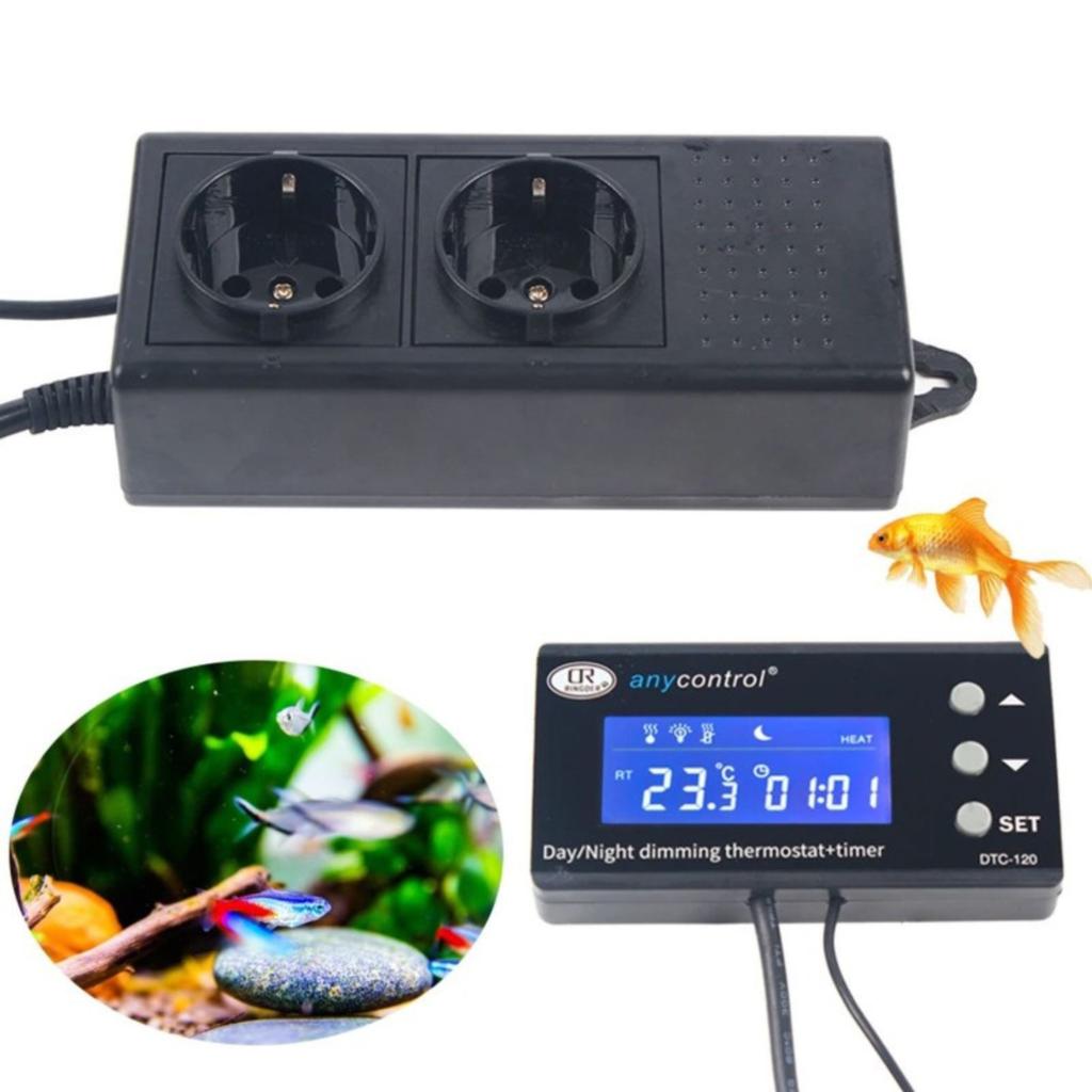 Ringder DTC-120 - Thermostat with Dimming, Day/Night Mode and Timer for Terrarium
