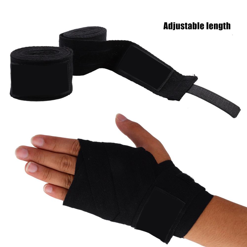 Adults 1 Pair Elastic Handwraps Hand Wrap for Boxing Kickboxing Muay Thai (Black)