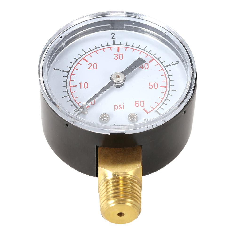 50mm Pool Filter Water Pressure  Hydraulic Pressure Gauge Meter Manometer 1/4" NPT Thread Meter Double Scale Glycerin Filled