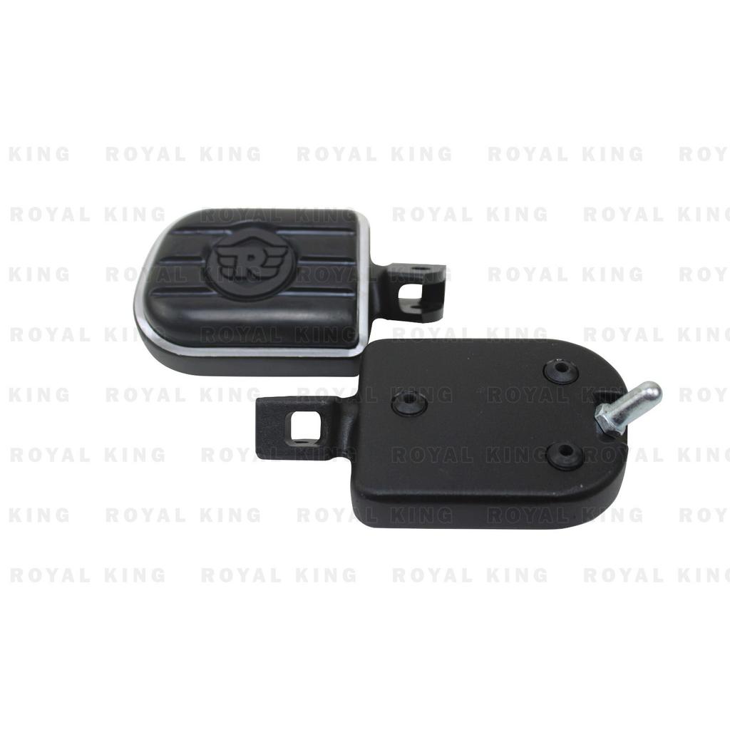 Black Deluxe Footpegs Rider For "Royal Enfield Shotgun & Classic 650"