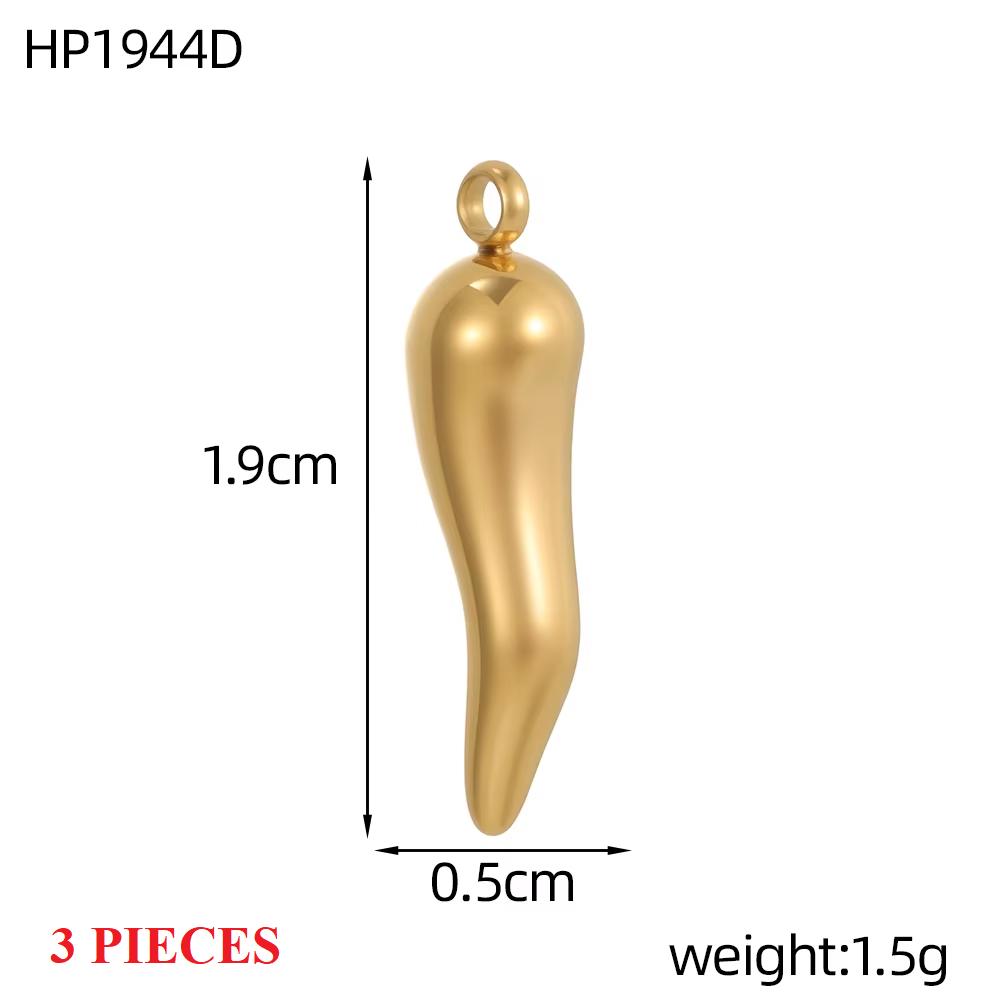 

3PCS/LOT CARLIDANA Gold Plated Stainless Steel Charms, Cute 3D Mushroom Candy Fruit Pendants for DIY Bracelet Earring Jewelry