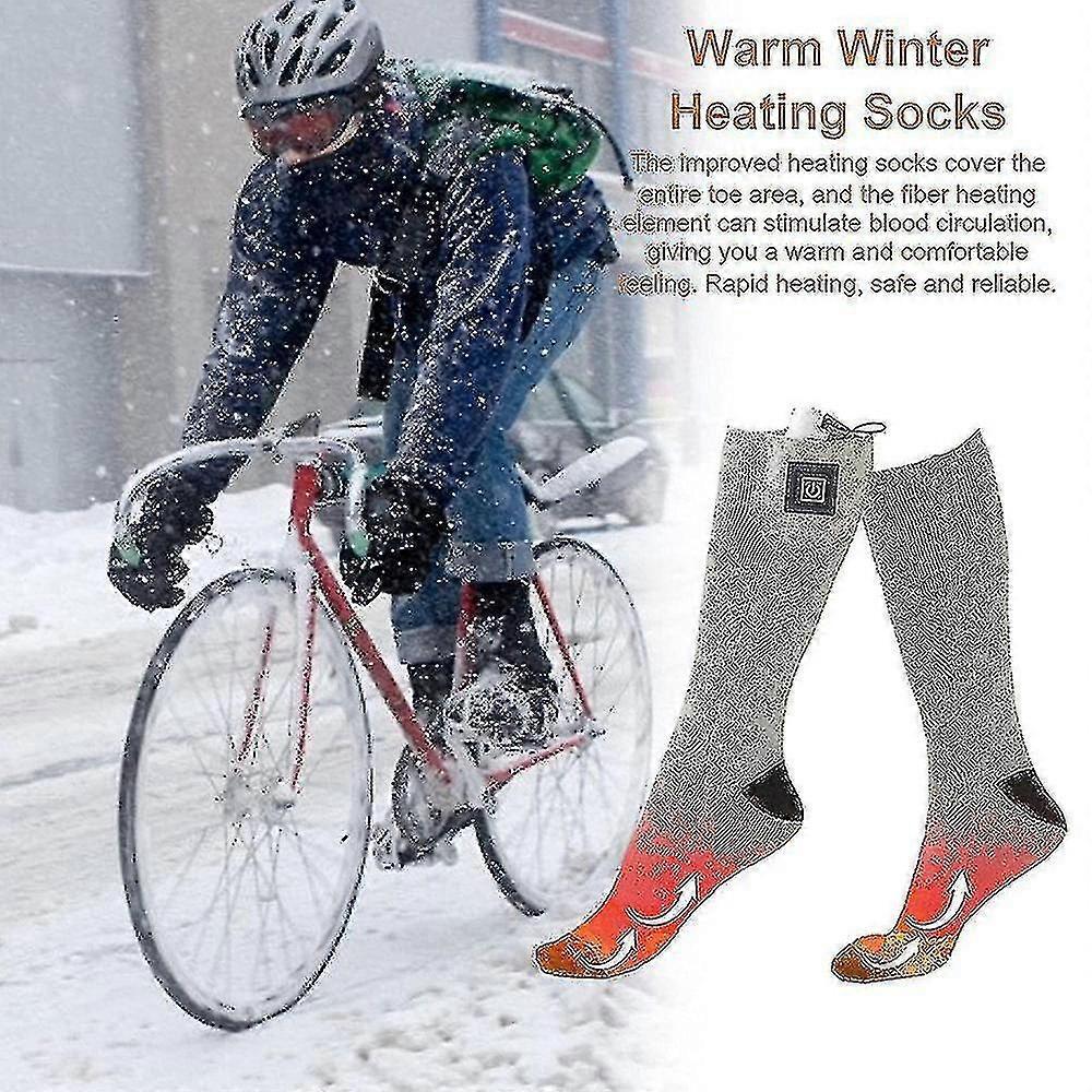 Heated Socks Rechargeable Electric Battery Unisex Thermal Foot Warmer - PJ