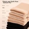 Snow Socks for Women, Fleece-Lined Thick Autumn And Winter Style, Nude Color Bare Leg Mid-Calf Plush Socks, Women's Warm Socks