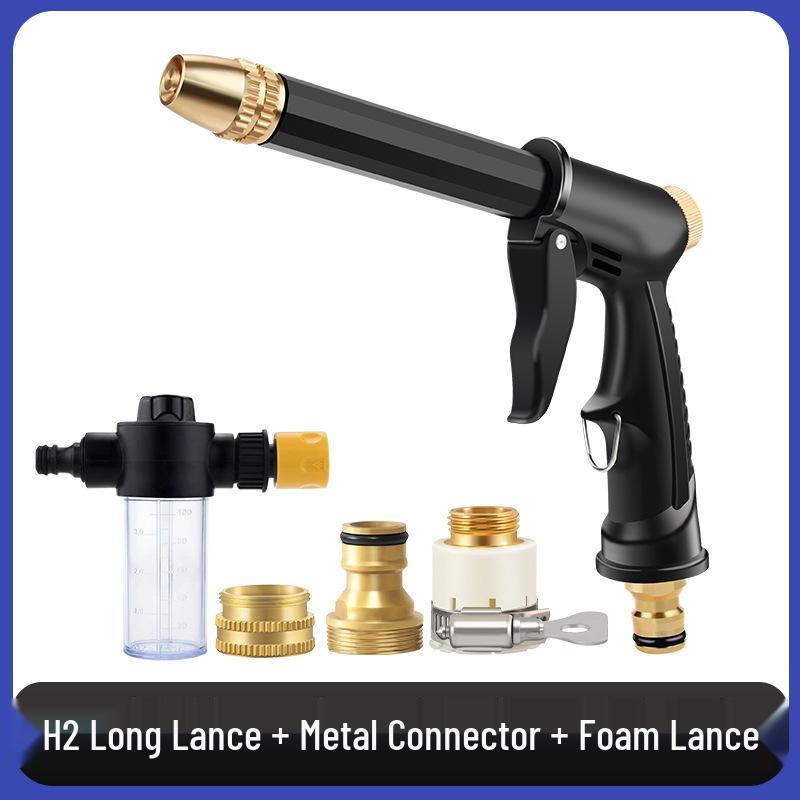 

High-Pressure Garden Hose Nozzle & Telescopic Water Pipe Set for Car Wash, Flowers, and Vegetables.