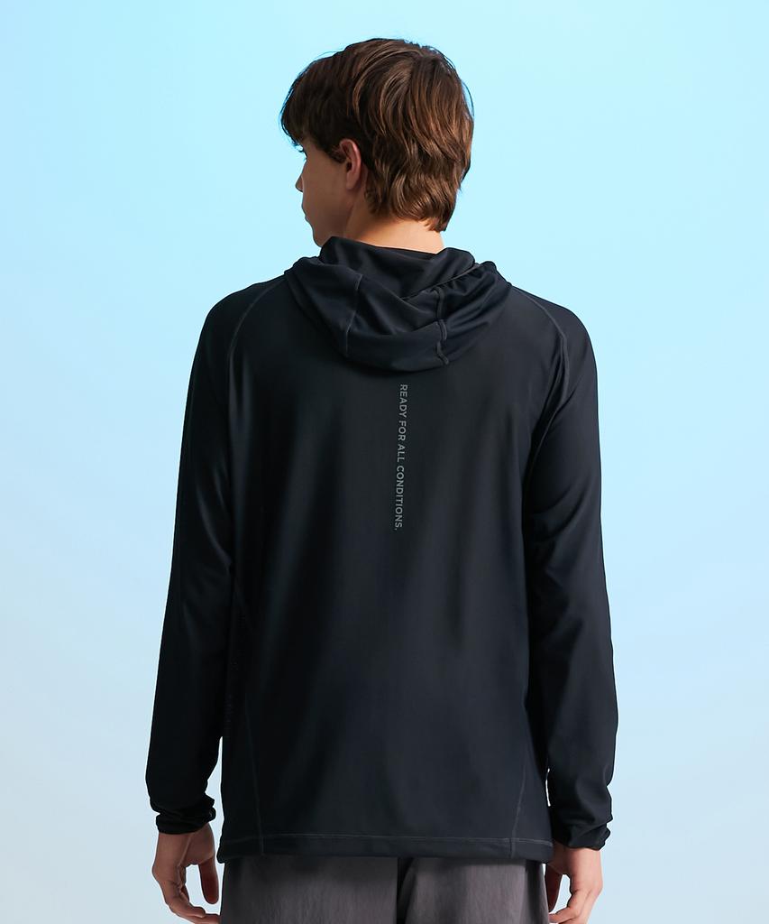 Leijibi [2Pack] Tech Flow Hydro Performance Loose Fit Hooded Unisex Zip-Up Rash Guard (3 Colors)