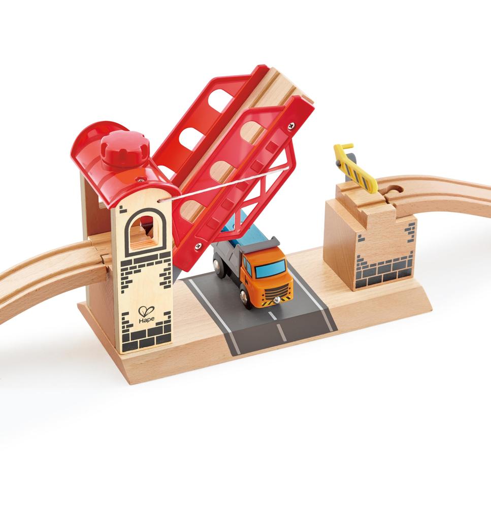 Hape Drawbridge, 23.6 x 16 x 11 cm, Wooden, for ages 3 and up, Pretend Play Toy, E3709