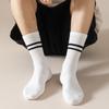 Old School Baumwoll-Streifensocken Benutzerdefiniertes LOGO Sportliche Nahtlose Socken Kompressions-Lauf-Athletik Kniestrümpfe