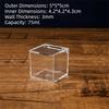 Square Cube Acrylic Box With Lids Stackable Design Transparent Container Transparent Case Clear Cube Box Decorative Use