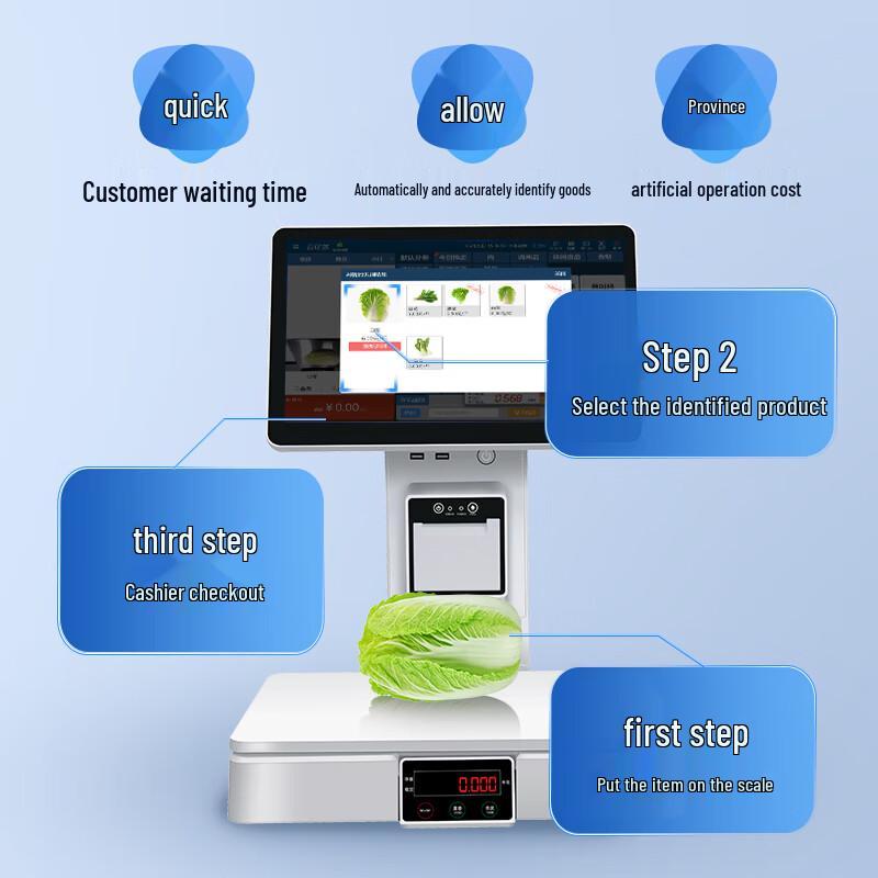 Zhouyue Hengsheng C1 Smart AI Touchscreen Weighing Cash Register (CN Version)