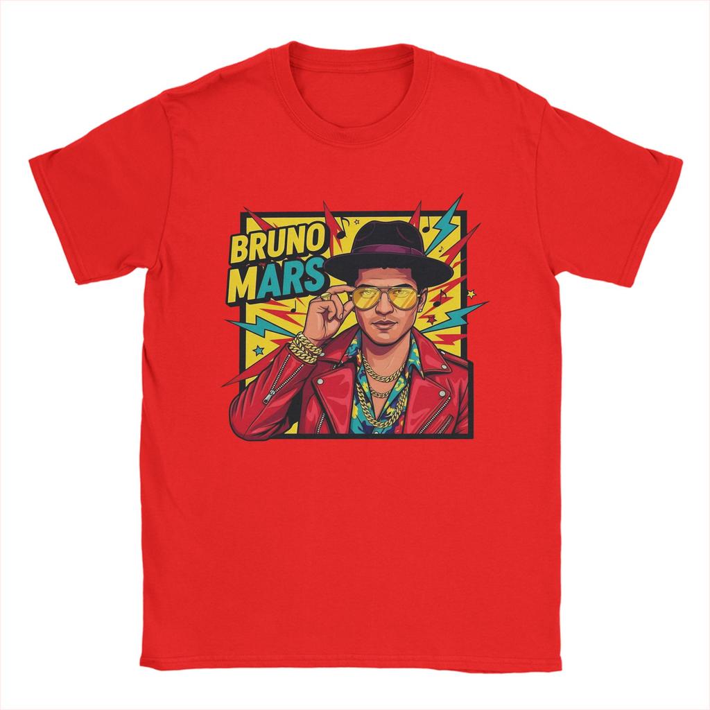Rapper Bruno Mars T Shirt Unisex Pure Cotton Funny TShirts Crew Neck  Tee Shirt Short Sleeve Clothing Plus Size