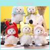 Cute Trendy Little Lamb Plush Toy Soft White Sheep Bag Charm Keychain Kids Doll