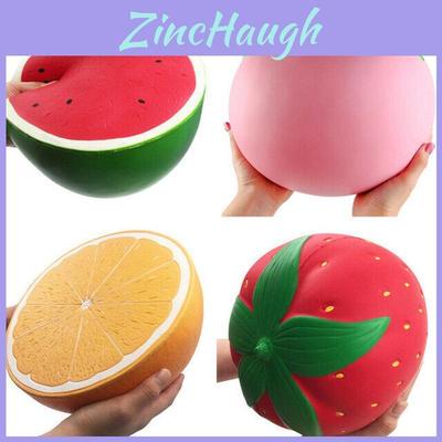 Jumbo Super Gigante Macio Squishy Melancia Laranja Morango Pêssego Slow Rising Brinquedo de Apertar