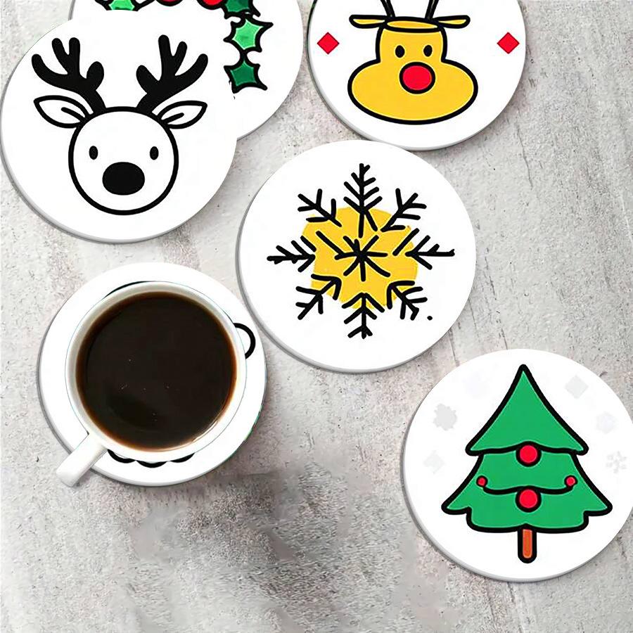 

Рождественская силиконовая термоизоляционная подставка для напитков