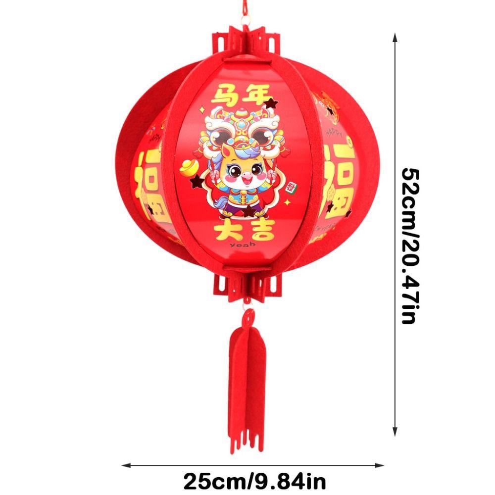 Cartoon Chinese Lantern with Tassel Chinese New Year Lantern  for Spring Festival Decoration