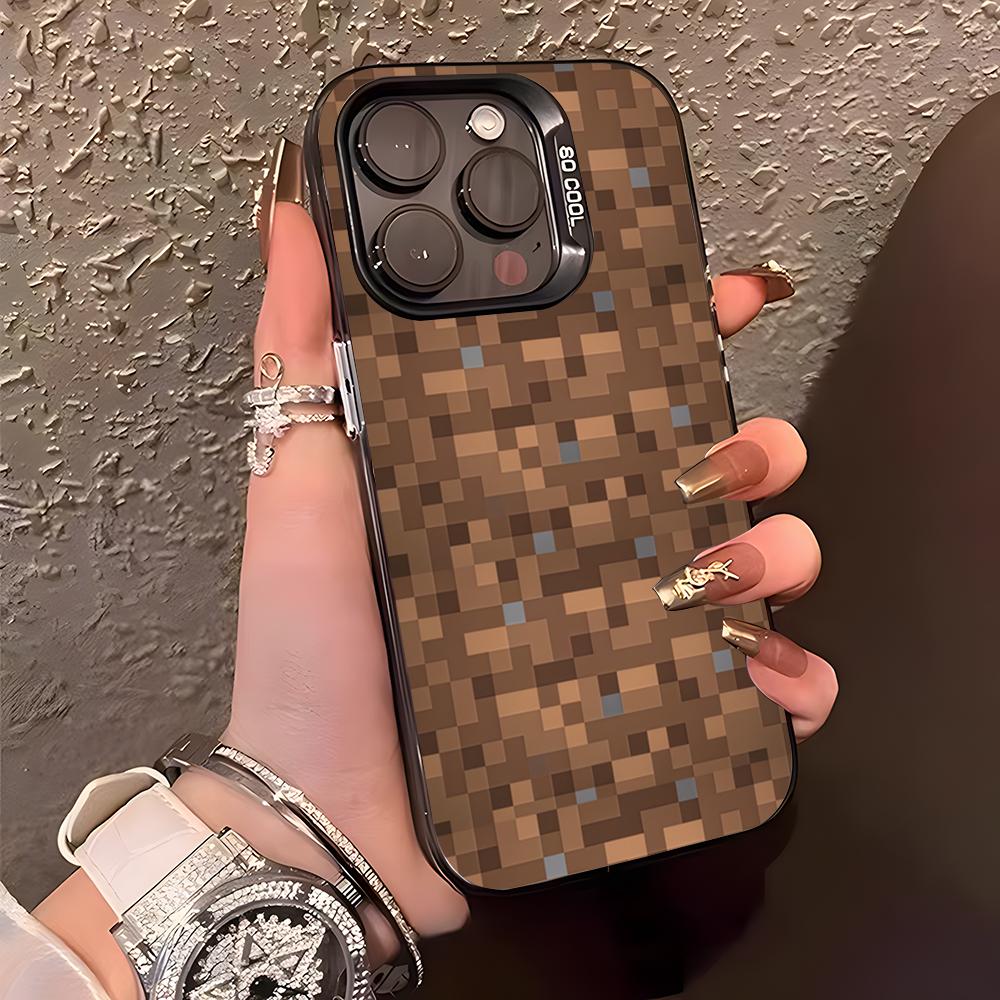 Game M-ine-c-crafts Phone Case For IPhone17 Air 16 15 14 Plus 13 12 11 Pro XS Max Silver Black Bumper Case