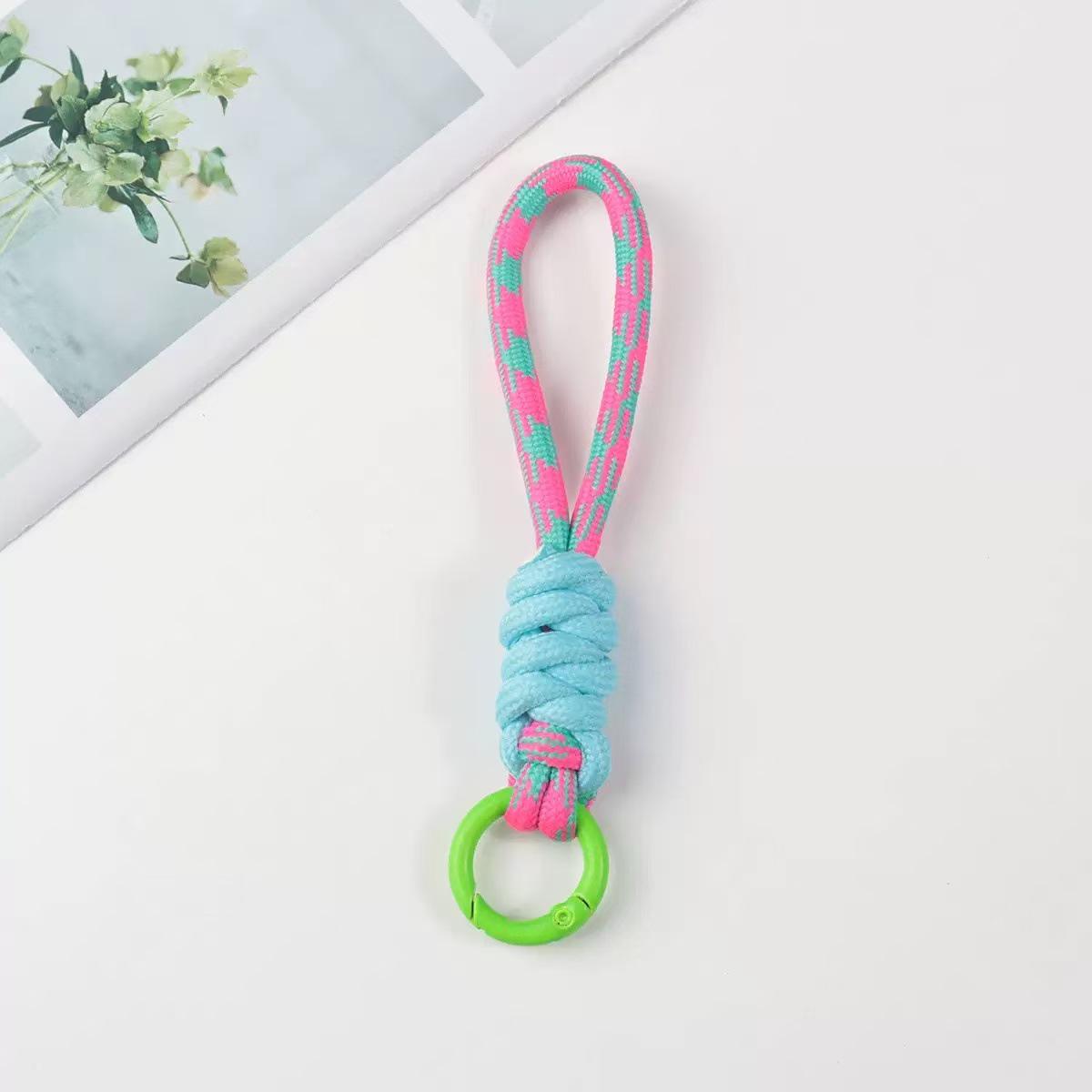

Colorful Knotted Woven Lanyard Keychain: Short, Trendy, Exquisite Fashion Accessory