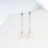 Arvaleff 925 Sterling Silver Minimalist Pearl Threader Earrings