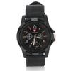 Summer Enjoyment Watch Mens Electronic Analog Wristwatch Round Nylon Strap Military (SWI Black)