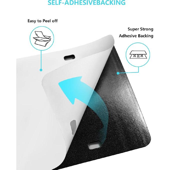 License Plate Anti Rattle Pads 2 Pack - EVA Foam Shockproof Padding For Noise Reduction & Protection, Universal Fit 12X6 US Cars/SUVs (Pads)